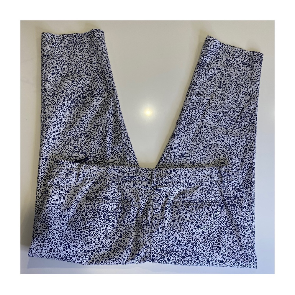 Womens Sportscraft cropped Capri cotton pants size 18 pockets white navy - Picture 5 of 9